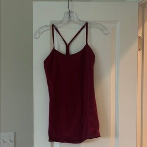 Women's Burgundy Strappy Tank Top